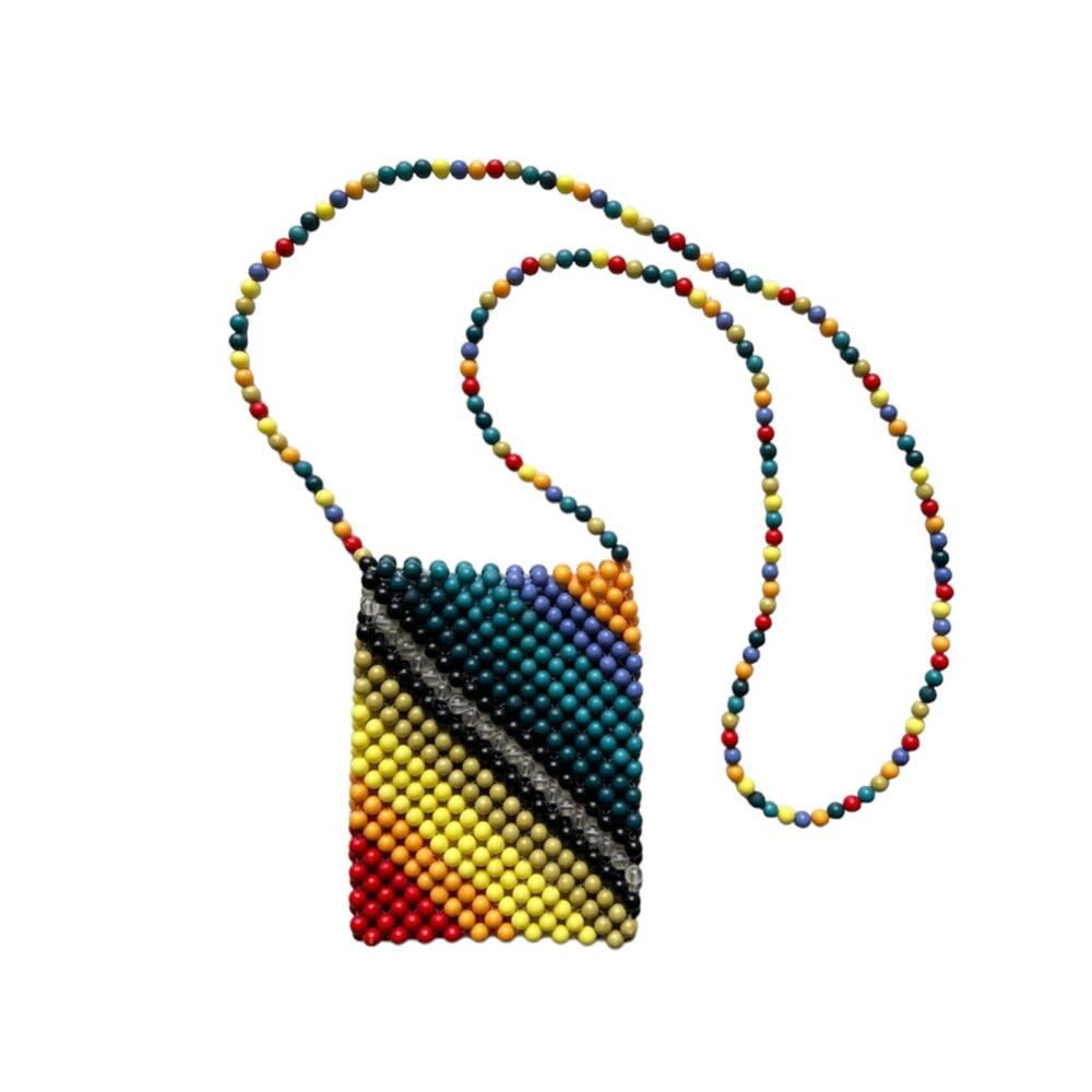 Free People Rainbow Beaded Crossbody Mini Bag